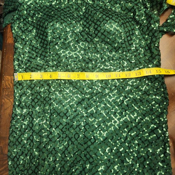 Missord Green Mermaid Sequin Evening Dress - Picture 5 of 10